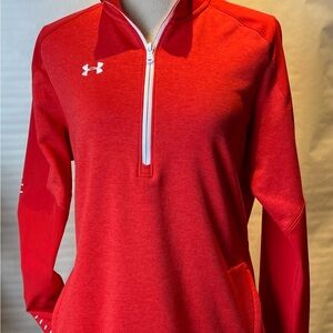LG Women's Red Quarter-Zip Sweatshirt